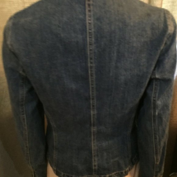 Axcess (Liz Claiborne) Sz 8 Jean Jacket w/embroidery - Picture 5 of 8